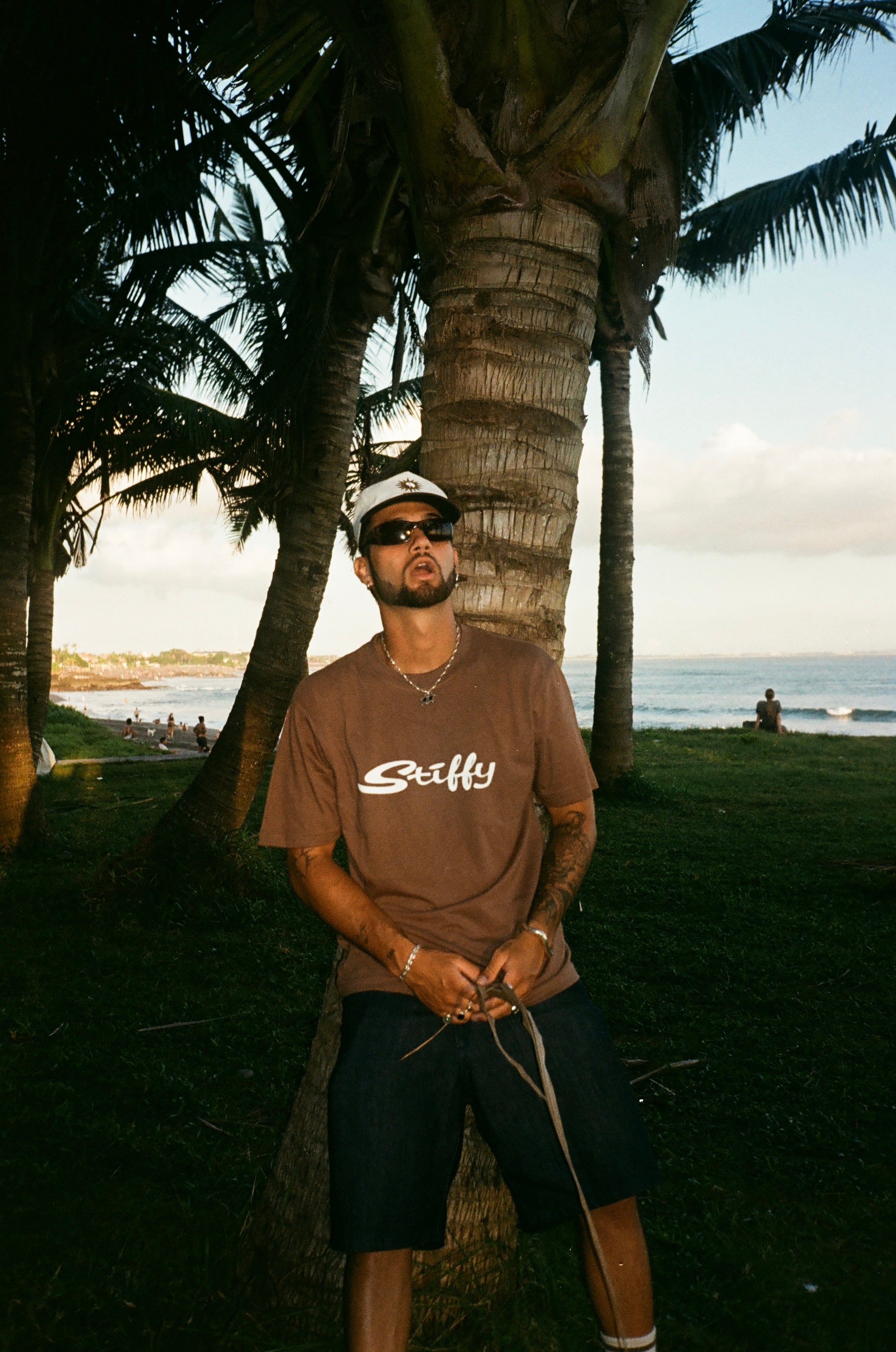 Brown Halftone Script T-Shirt