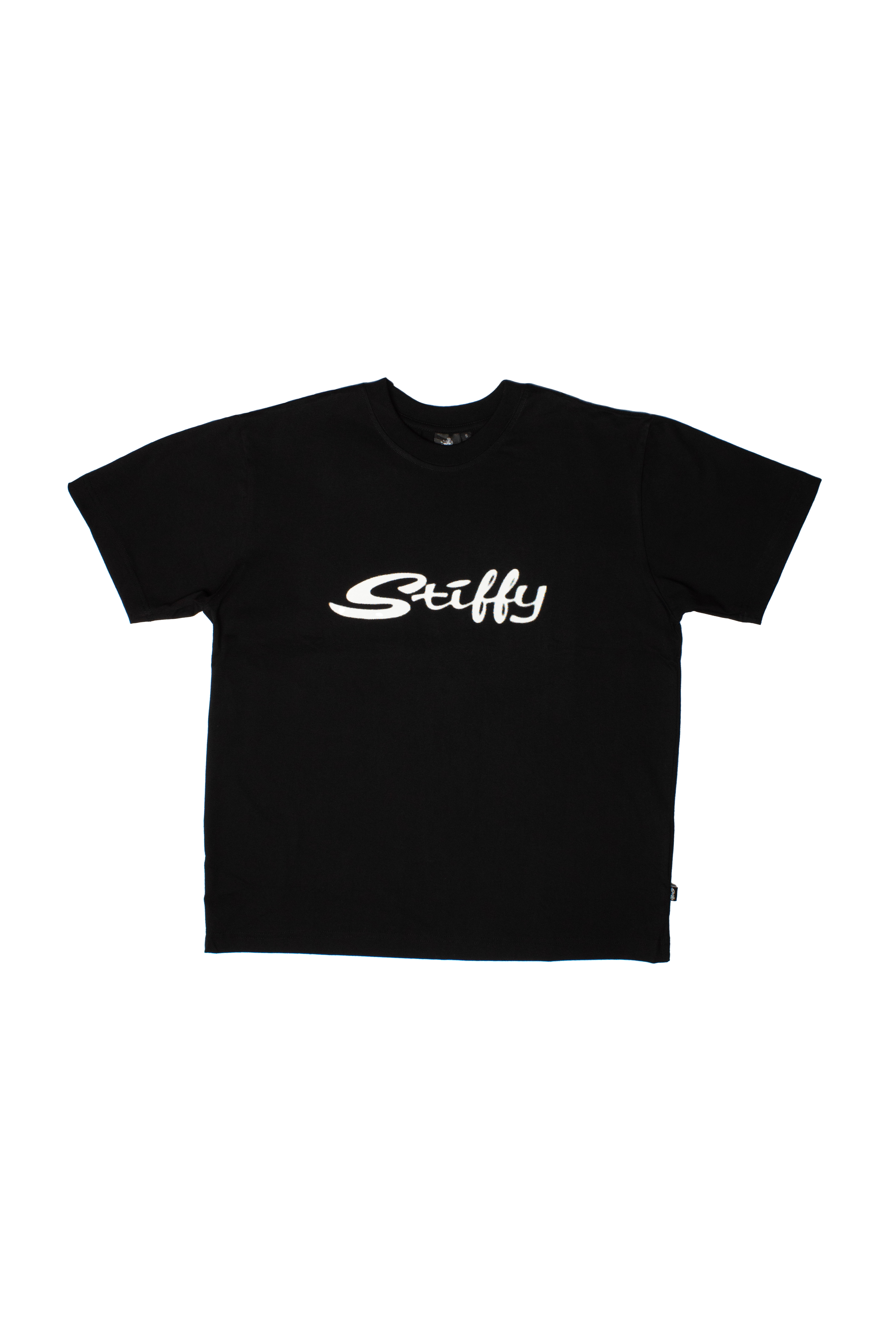 Black Halftone Script T-Shirt